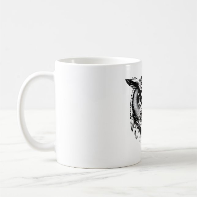Caneca De Café Estilos Wise Owl T-Shirt (Esquerda)