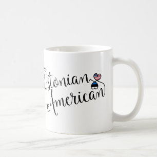 Caneca De Café Estoniano Americano Entwined Hearts Mug