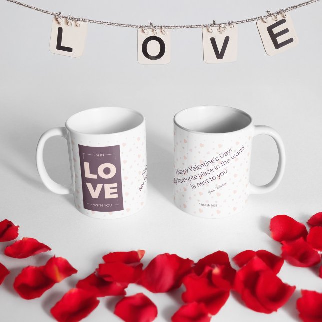 Caneca De Café Estou apaixonado por você (Criador carregado)