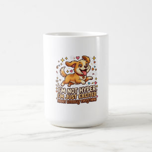 Caneca De Café Estou Apenas Animado Com Tudo   Gif de Cachorrinho