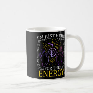 Caneca De Café Estou Aqui Apenas Para A Energia Chakras Mãos De C