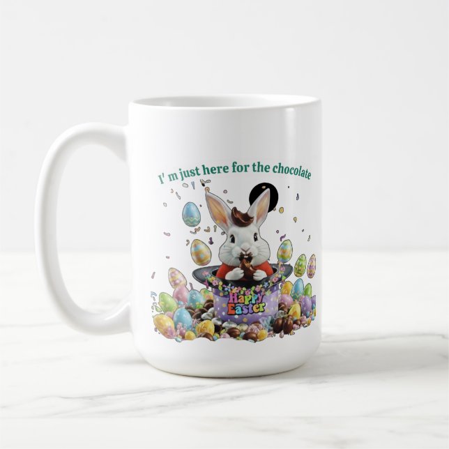 Caneca De Café Estou aqui apenas pelo chocolate (Esquerda)
