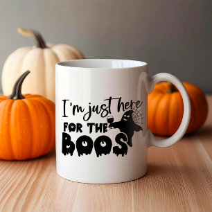 Caneca De Café Estou Aqui Apenas Pelos Vaias