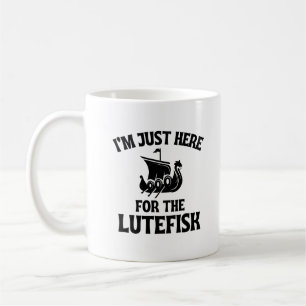Caneca De Café Estou aqui pelo Lutefisk Nórdico Lutefisk