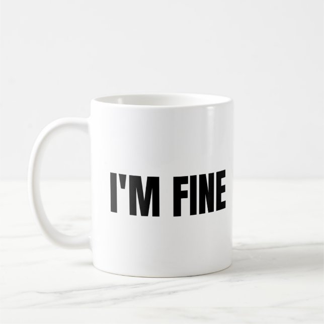 Caneca De Café Estou Bem (Esquerda)