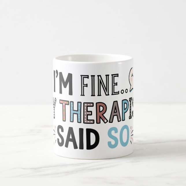 Caneca De Café Estou bem. (Centro)