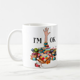 Caneca De Café ESTOU Bem Costurando Quilting Para Mulheres Malhan