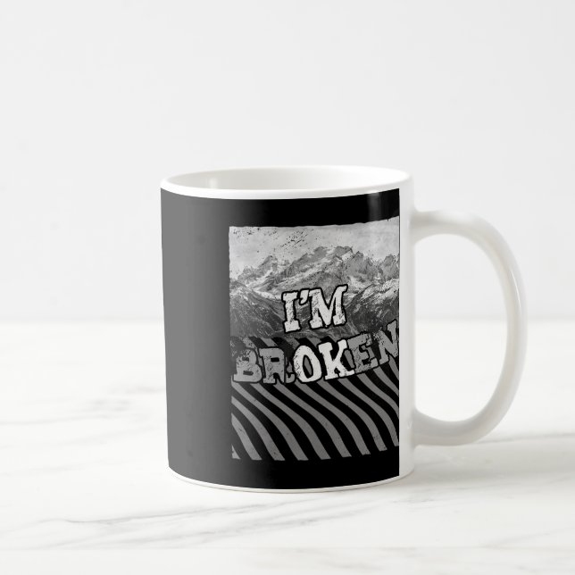 Caneca De Café Estou bem quebrado. (Direita)