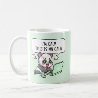 Caneca De Café Estou Calmo, Este é o Meu Calmo - Humor de Escritó