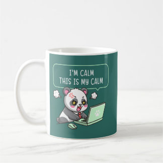 Caneca De Café Estou Calmo, Isso É Meu Calmo - Humor de Escritóri