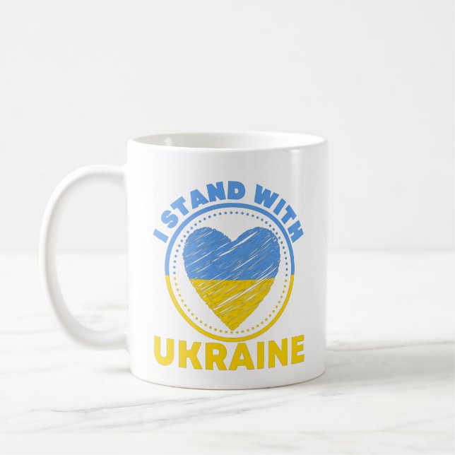 CANECA DE CAFÉ ESTOU COM A UCRÂNIA - APOIO (Esquerda)