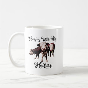 Caneca De Café Estou com as minhas Heifers. Vaca. Bull Cowpens SC