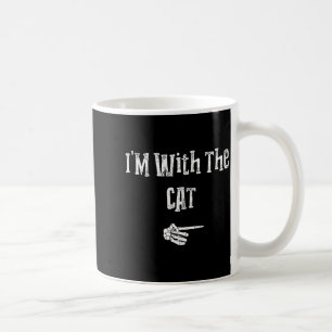 Caneca De Café Estou Com Fantasia De Gato De Halloween Casais Eng
