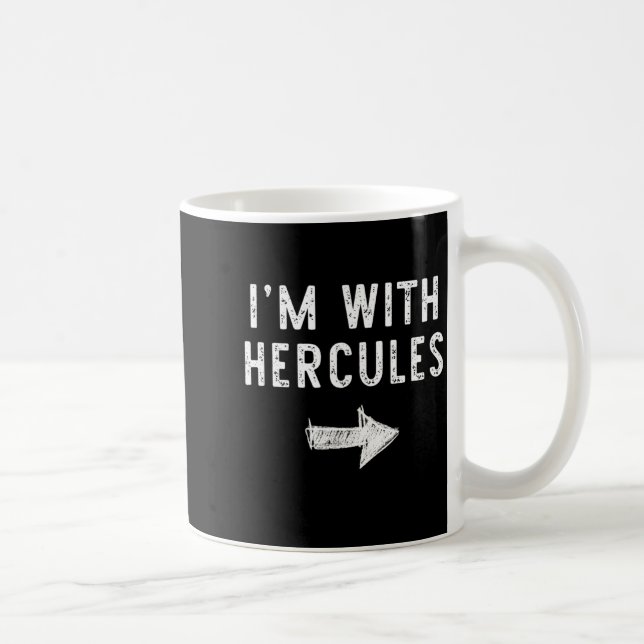 Caneca De Café Estou com Hércules Fantasia de Casal Engraçada de  (Direita)