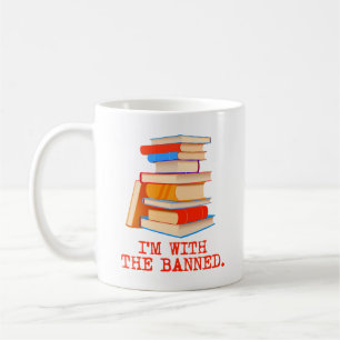 Caneca De Café Estou com os livros proibidos