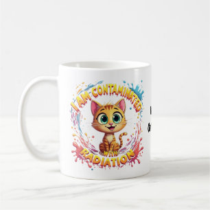 Caneca De Café Estou Contaminado com Radiação Meme de Gato Japonê