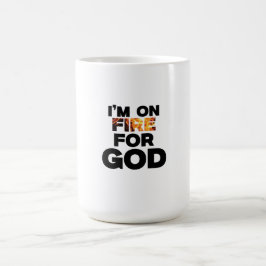CANECA DE CAFÉ ESTOU EM FOGO POR DEUS.