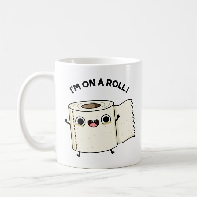 Caneca De Café Estou em um Roll Funny Toilet Paper (Esquerda)