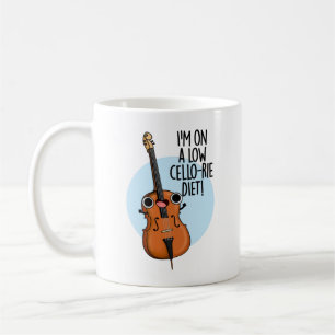Caneca De Café Estou em uma dieta de baixa Cello, Engraçado Cello