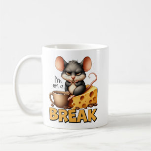 Caneca De Café "Estou em uma pausa" Design de mouse