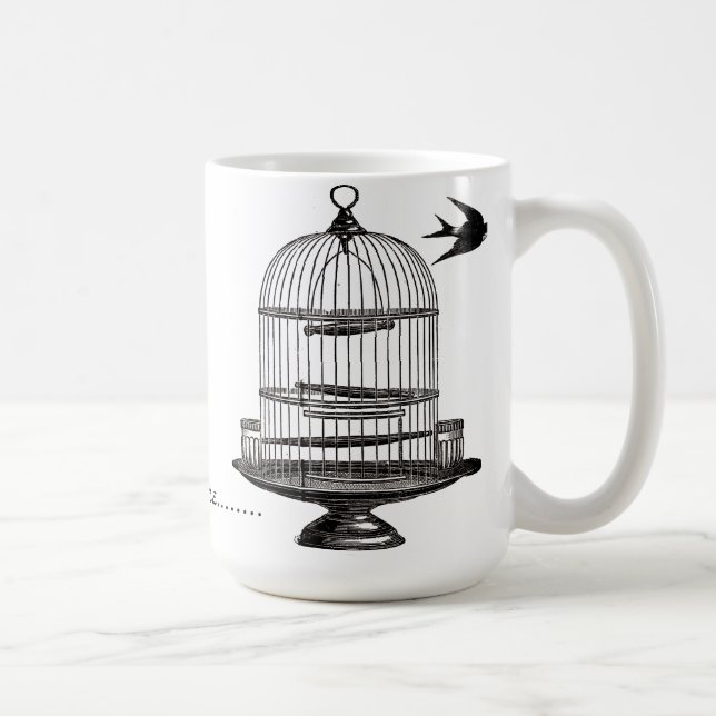 Caneca De Café Estou fora daqui, Victorian Birdcage Mug (Direita)