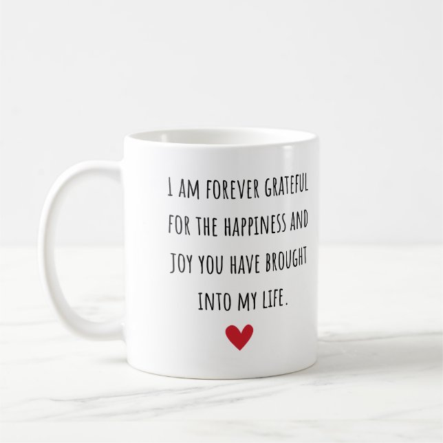 Caneca De Café Estou Grato Para Sempre Amizade (Esquerda)