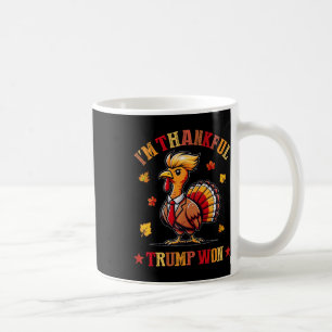 Caneca De Café Estou grato Trump Won 2024, trouxe o americano de 