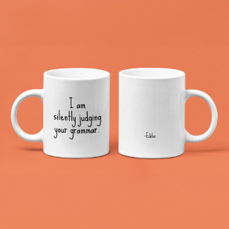 Caneca De Café Estou julgando sua gramática em silêncio | Editor 