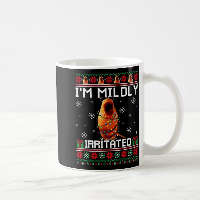 Caneca De Café Estou Levemente Irritado Marcus O Verme Natal Dive (Direita)