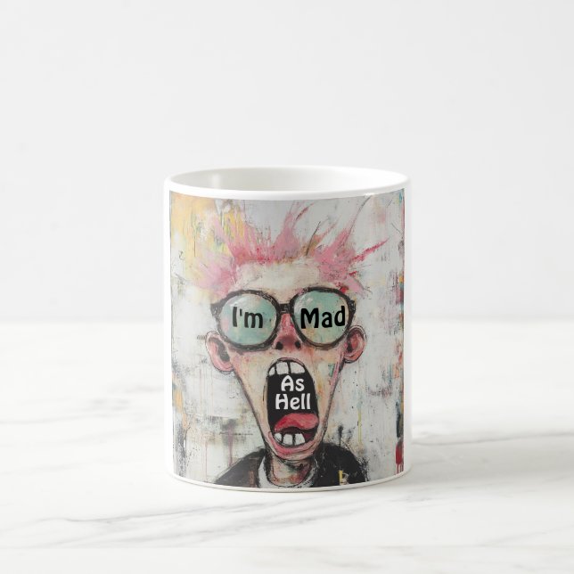 Caneca de Café Estou Louco de Raiva (Centro)