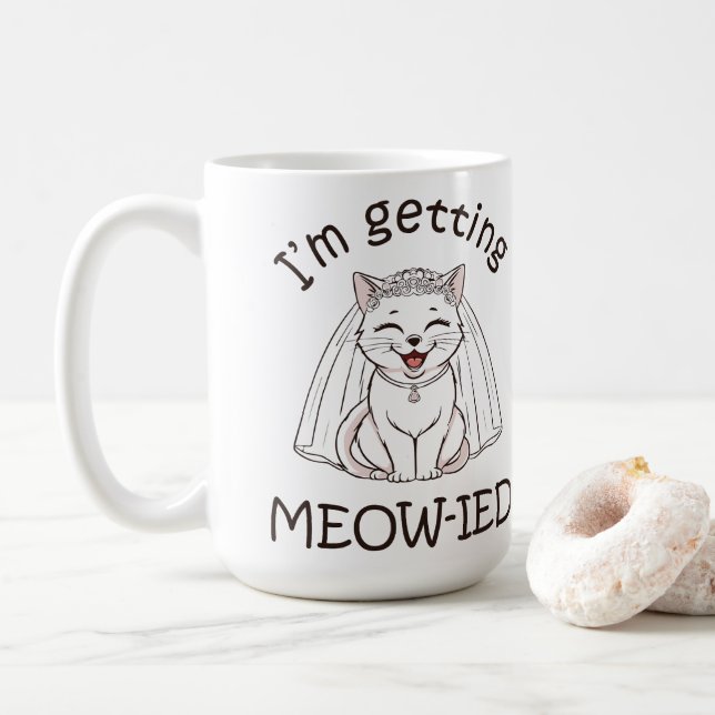 Caneca De Café Estou Me Meow-indo! (Com Donut)