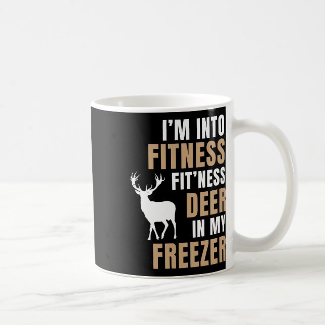 Caneca De Café Estou na Malhação Deer Freezer Engraçado Caçando H (Direita)