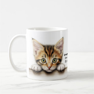 Caneca De Café Estou Observando Você Gato Divertido