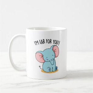 Caneca De Café Estou Ouvindo Você Piada de Elefante Divertida 