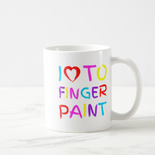 Caneca De Café Estou Pintando, Eu Amo Pintar com os Dedos, Casal 