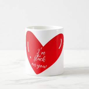 Caneca De Café Estou preso na sua mensagem em um coração