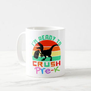 CANECA DE CAFÉ ESTOU PRONTO PARA CHOCAR PRÉ-K - DINOSSAUR LEGAL