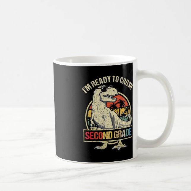 Caneca De Café Estou pronto para esmagar Dinossauro segundo T Rex (Direita)