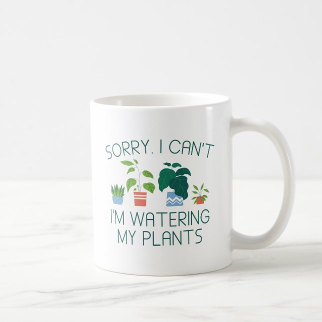 Caneca De Café Estou regando minhas plantas (Direita)