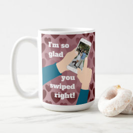 Caneca De Café Estou tão feliz que você deslizou para a direita!
