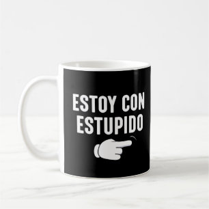 Caneca De Café Estoy Con Estupido Funny Espanha