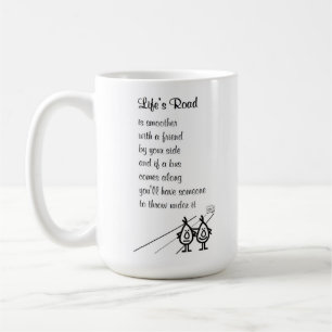 Caneca De Café Estrada da vida - Um Poema Engraçado para um Amigo