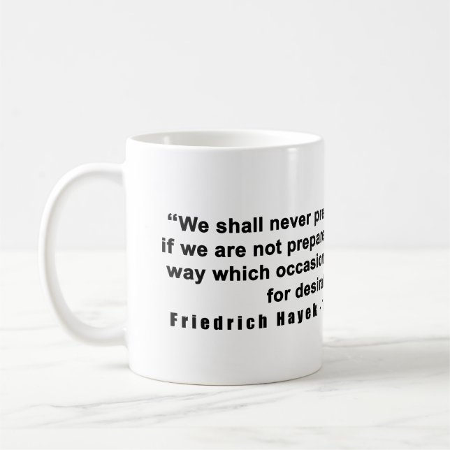 Caneca De Café Estrada de Friedrich Hayek às citações do poder do (Esquerda)