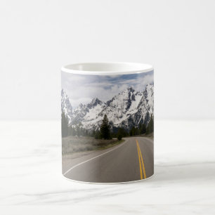 Caneca De Café Estrada para a Serra de Teton