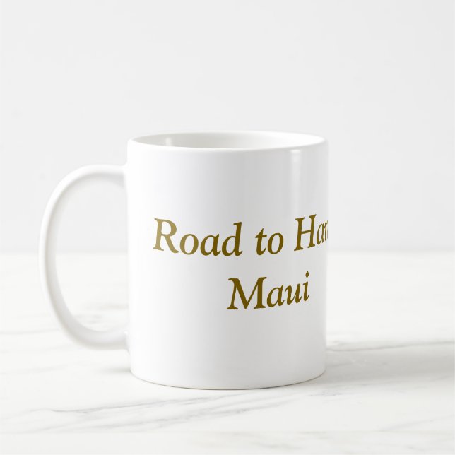Caneca De Café Estrada para Hana Maui Waterfall Coffee Mug (Esquerda)