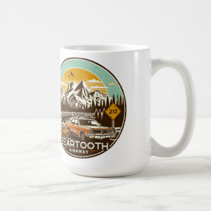 Caneca De Café estrada vintage Beartooth us 212 montana