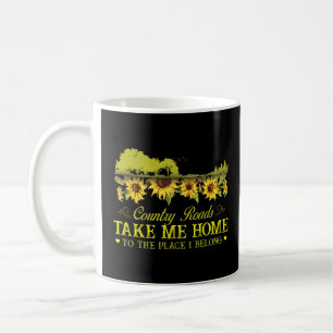 Caneca De Café Estradas de Girassol Levam-me para casa