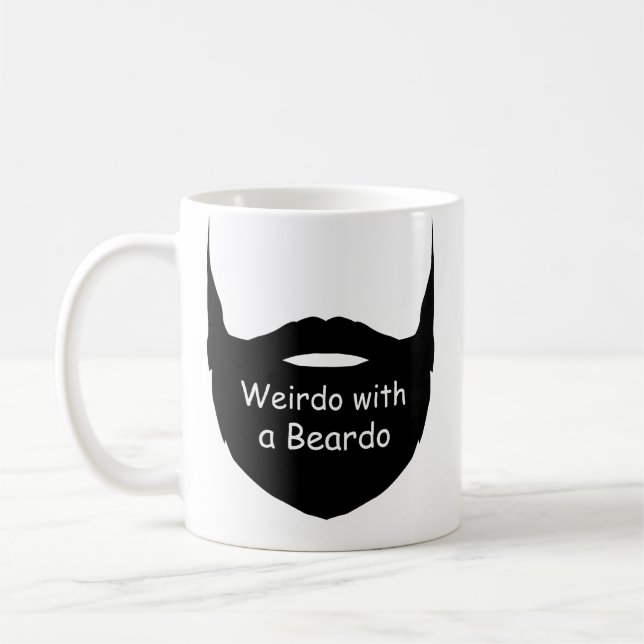 Caneca De Café Estranho com uma Beardo Mug, Engraçada Mug, Beard  (Esquerda)