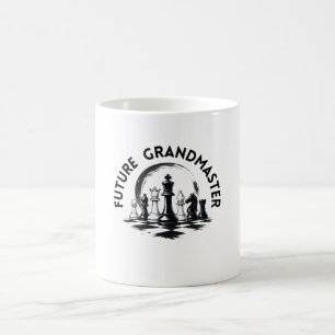 Caneca De Café Estratégia de Xadrez Rei Clássico Design de Xadrez