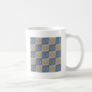 Caneca De Café Estrela Azul Dourada de David Art Panels